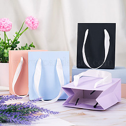 6Pcs Rectangle Paper Gift Storage Bags with Ribbon Handles&nbsp;ABAG-TA0001-65D