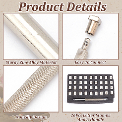 DIY Letter and Number Stamping Punch Tool Set&nbsp;TOOL-WH0164-02P-01