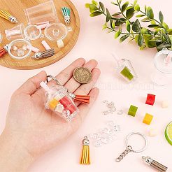 DIY Cup Charm Keychain Making Kit&nbsp;DIY-OC0009-31