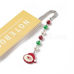 Christmas Theme Resin Pendant Bookmarks&nbsp;AJEW-JK00206