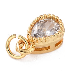 Real 18K Gold Plated Brass Inlaid Cubic Zirconia Charms&nbsp;ZIRC-L100-077G-01