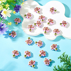 20pCS Printed Opaque Acrylic Beads&nbsp;OACR-TA0004-75B