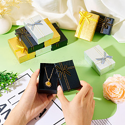 12Pcs 3 Colors Rectangle Paper Jewelry Set Gift Storage Boxes&nbsp;CON-TA0001-21