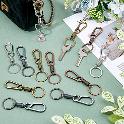 8Pcs 4 Colors Zinc Alloy Keychain Clasps&nbsp;FIND-HS0001-58