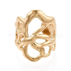 Ion Plating(IP) 304 Stainless Steel Cuff Open Rings for Women&nbsp;RJEW-N052-19G