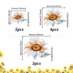 Flower Self Adhesive Computerized Embroidery Cloth Iron on/Sew on Patches&nbsp;PATC-GA0001-84B