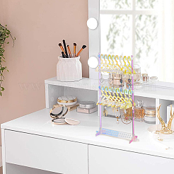 1 Set 3-Tier Coat Hanger Acrylic Earring Display Holder&nbsp;AJEW-OC0005-21
