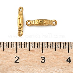 304 Stainless Steel Textured Rectangle Links Connector Charms&nbsp;STAS-D211-01A-G