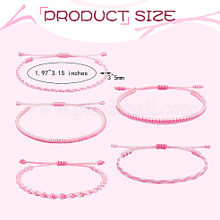 5Pcs 5 Style Nylon Thread Woven Braided Bracelets Set&nbsp;BJEW-SW00051