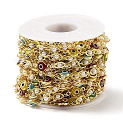 Handmade Eco-friendly Brass Flat Round & Oval Link Chain&nbsp;CHC-E023-27G-01