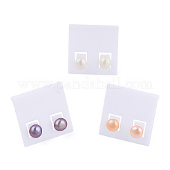 Dyed Natural Pearl Stud Earrings&nbsp;PEAR-N020-06C