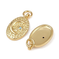 Brass Micro Pave Cubic Zirconia Pendants&nbsp;KK-A257-03G