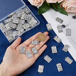60Pcs 10 Style Tibetan Style Alloy Pendants&nbsp;TARO-DC0001-01AS