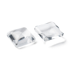 Transparent Clear Glass Square Cabochons&nbsp;GGLA-A001-10mm