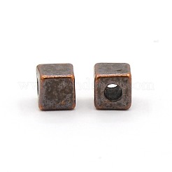 Tibetan Style Alloy Cube Spacer Beads&nbsp;TIBEB-X0011-NR