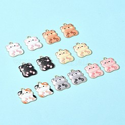 14Pcs 7 Colors Rack Plating Alloy Enamel Pendants&nbsp;ENAM-FS0002-35