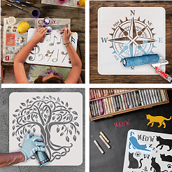 PET Hollow Out Drawing Painting Stencils&nbsp;DIY-WH0391-0451