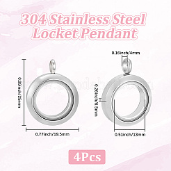 2Pcs Stainless Steel Locket Pendants&nbsp;STAS-BBC0010-31D