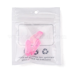 3Pcs Electroplated Natural Quartz Crystal Beads Strands&nbsp;G-FS0001-53