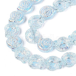 Electroplate Transparent Glass Beads Strands&nbsp;EGLA-Q136-02A-09