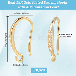 20Pcs Brass Earring Hooks&nbsp;KK-BBC0024-44