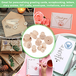 9Pcs 3 Styles Wood Block Stamp Handle&nbsp;WOOD-GA0001-64