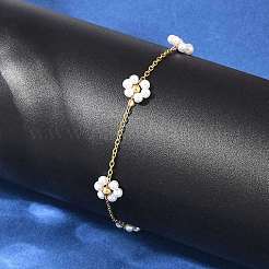 Acrylic Pearl Beads Link Bracelets&nbsp;SA-D001-01G