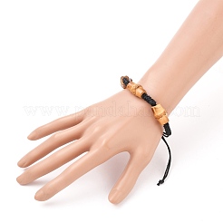 Adjustable Waxed Cotton Cord Braided Bead Bracelets&nbsp;BJEW-JB05605
