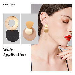 8 Pairs 8 Style Alloy Twist Flat Round & Donut Dangle Stud Earrings for Women&nbsp;EJEW-AN0001-74
