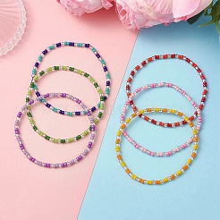 6Pcs Glass Seed Beads Stretch Bracelets for Women&nbsp;BJEW-MZ00277