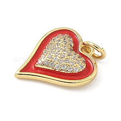 Brass Micro Pave Cubic Zirconia Pendants&nbsp;KK-S338-01G