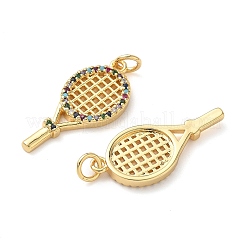 Brass Micro Pave Cubic Zirconia Pendants&nbsp;KK-D502-23B-G