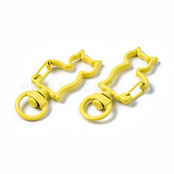 Spray Painted Eco-Friendly Alloy Swivel Snap Hooks Clasps&nbsp;X-PALLOY-T080-16-NR