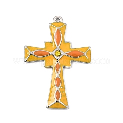 304 Stainless Steel with Orange Enamel Pendants&nbsp;SA-CBAA487-07P