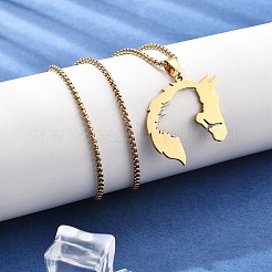 201 Stainless Steel Pendant Necklaces for Women&nbsp;LS-NJEW-U021-07G
