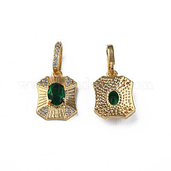 Brass Micro Pave Cubic Zirconia Pendants&nbsp;KK-N233-371