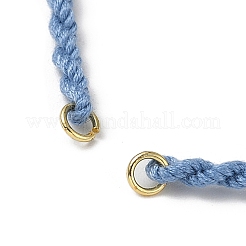 Braided Cotton Cord Bracelet Making&nbsp;MAK-L043-02G-04