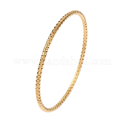 Hammered 304 Stainless Steel Bangles for Women&nbsp;BJEW-Z165-06G