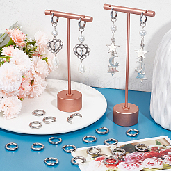 12 Pairs 202 Stainless Steel Huggie Hoop Earrings with 316 Surgical Stainless Steel Pins&nbsp;EJEW-SC0001-40P