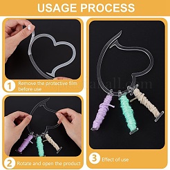 8Pcs Acrylic Heart Yarn Storage Ring&nbsp;TOOL-BC0002-81