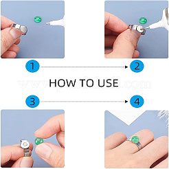 12Pcs Adjustable 304 Stainless Steel Finger Rings Components&nbsp;STAS-UN0037-72