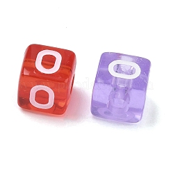 Spray Painted Transparent Acrylic Beads&nbsp;MACR-K365-07O