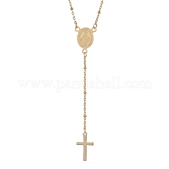 304 Stainless Steel Virgin Rosary Bead Necklaces&nbsp;NJEW-JN05107