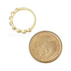 Rack Plating Brass Micro Pave Cubic Zirconia Finger Rings for Women&nbsp;RJEW-M027-03G