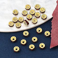 Brass Grade A Rhinestone Spacer Beads&nbsp;LS-RSB034NF-09G