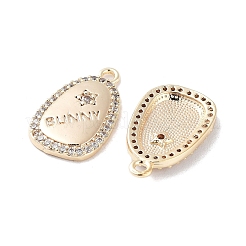 Brass Micro Pave Clear Cubic Zirconia Pendants&nbsp;KK-F871-26G