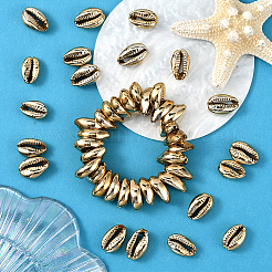 80Pcs Electroplated Natural Cowrie Shell Beads&nbsp;BSHE-LT0001-06G