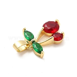 Brass Cubic Zirconia Pendants&nbsp;KK-I695-067G