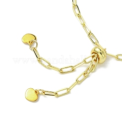 Adjustable Brass Paperclip Chain Slider Bracelets for Women&nbsp;BJEW-JB13616