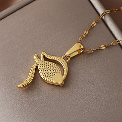 Vintage 304 Stainless Steel Glass Eye of Ra Pendant Necklaces for Women&nbsp;LS-EQ3909